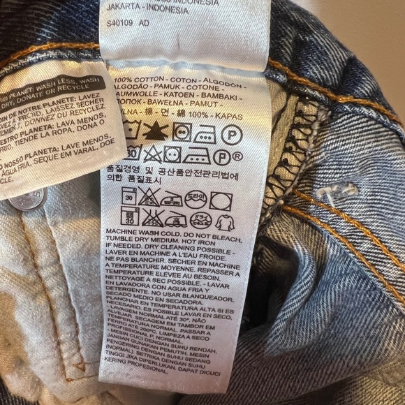 Levis Mens 550 Relaxed Fit Broken In Blue Jeans Worn Denim Light Wash Size 29x34 - Picture 15 of 16